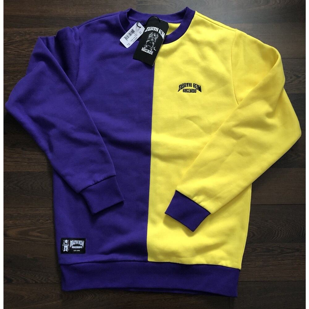 Death Row Records Half Half Crew Neck Mens Sz M